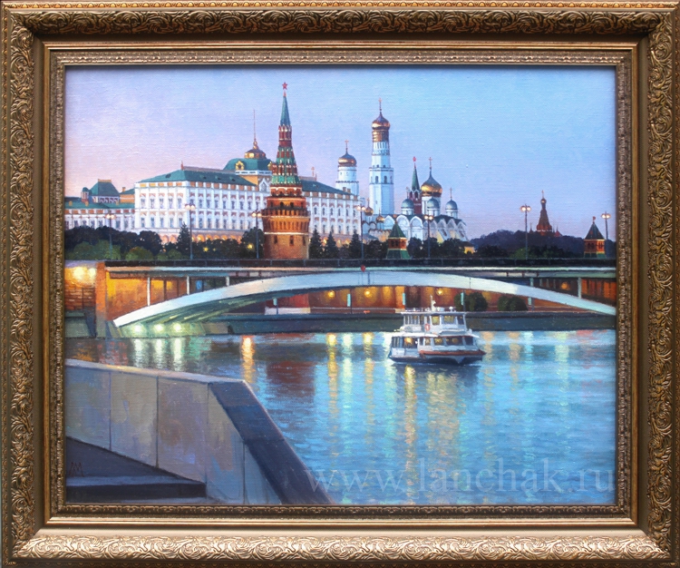 Москва-река. Картина маслом
