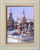 Картина с изображением Покровского Собора. Храм Василия Блаженного в Москве