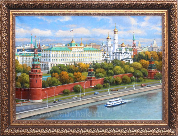 Кремлевская Набережная. Картина маслом