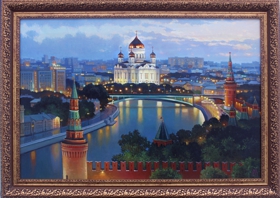 Ночная Москва. Картина маслом