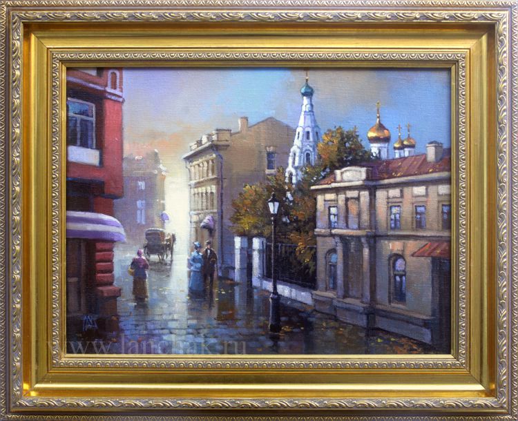 Переулок. Старая Москва. Картина маслом