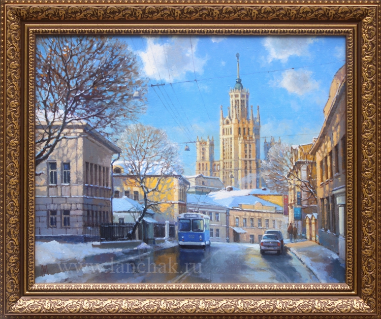 Таганка. Улица Верхняя Радищевская. Картина маслом 40х50 см.