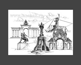 Графика: Краснодар, городская архитектура