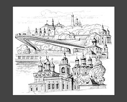 Графика: парк Зарядье, Москва