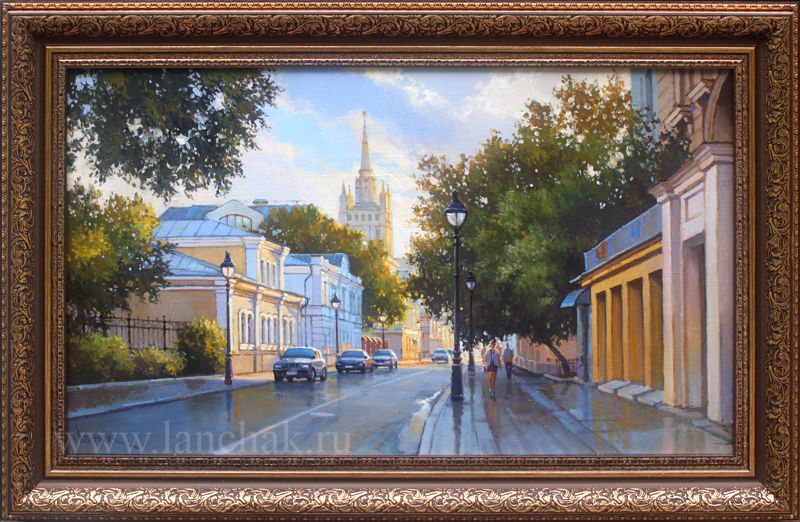 Улица Малая Никитская. Картина маслом 35х60 см.