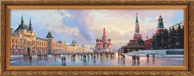 Красная площадь, архитектурный пейзаж Москвы