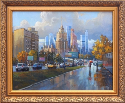Современная Москва-Сити, вид с Нового Арбата, контраст старого и нового