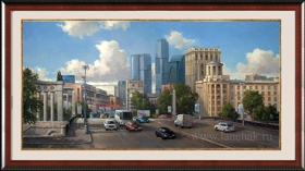 Современная Москва-Сити, панорама делового центра