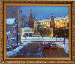 Картина «Волхонка. Вид на Боровицкую площадь» – исторический центр Москвы