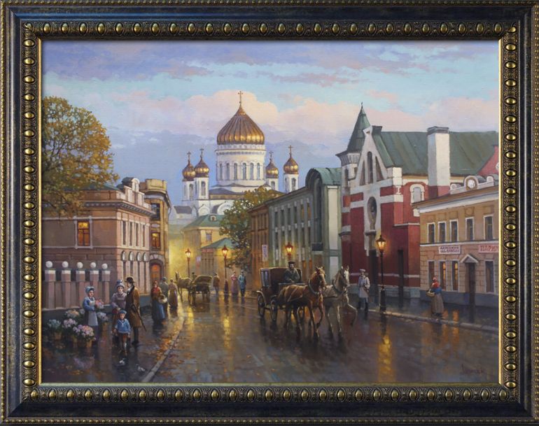 Остоженка, картина маслом