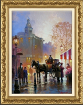 Арбатская сценка, картина маслом