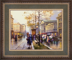 Бульвар старой Москвы, картина маслом на холсте