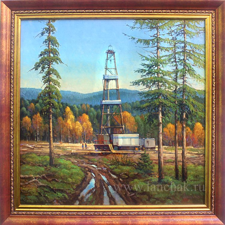 Буровая в тайге