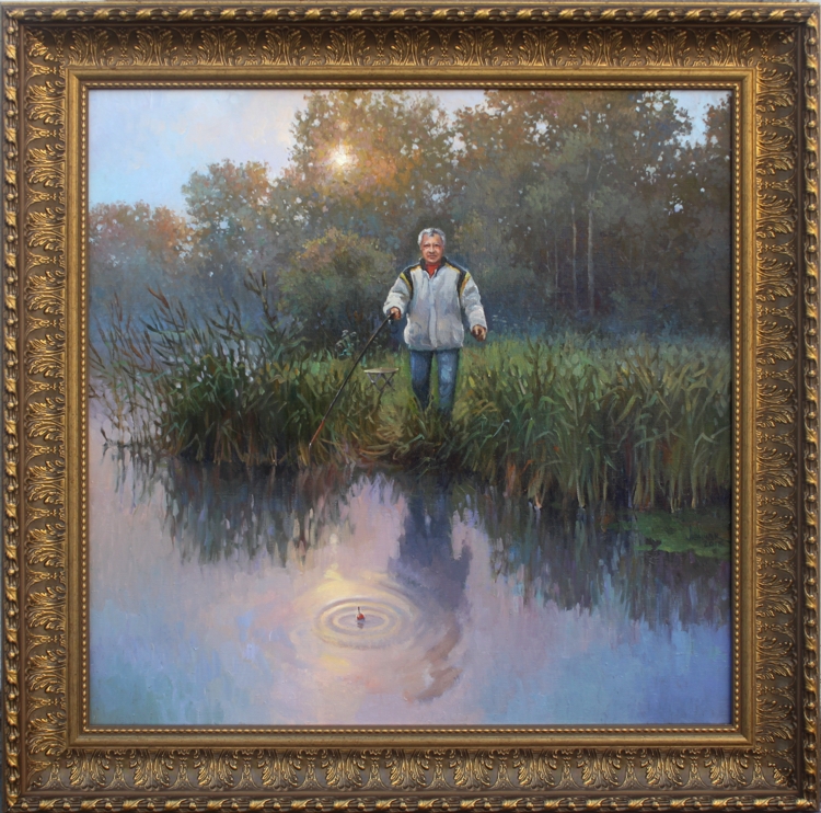 Рыбак, картина маслом