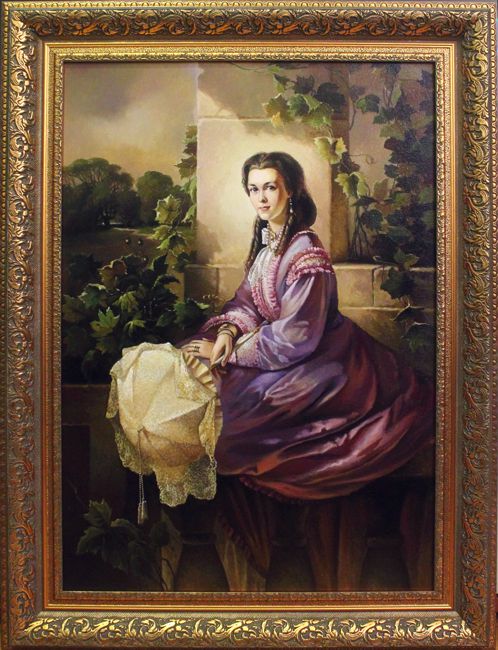 Графиня Строганова, портрет, картина маслом на холсте