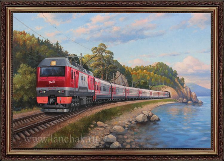 Вдоль Байкала, картина маслом