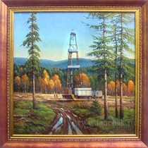 Буровая в тайге