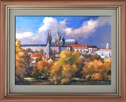 Пражская осень, картина маслом