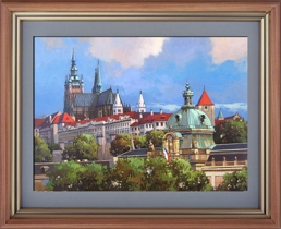 Прага, Градчаны. Картина художника маслом